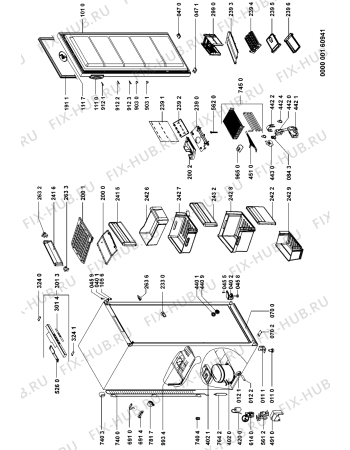 Схема №1 AFG 8273 NF с изображением Дверка для холодильной камеры Whirlpool 481231028363