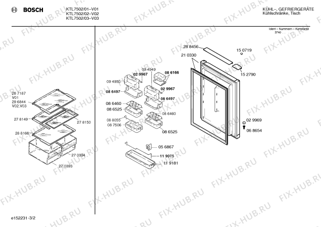 Схема №1 KTL7502 с изображением Дверь для холодильной камеры Bosch 00210330