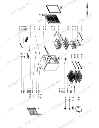 Схема №1 AFB 904/B с изображением Элемент корпуса для холодильника Whirlpool 481245228437