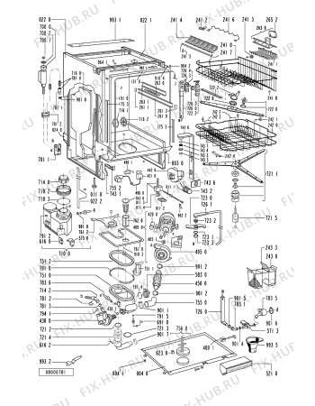 Схема №1 GSI 4865 TW-IN с изображением Панель для посудомойки Whirlpool 481245379749