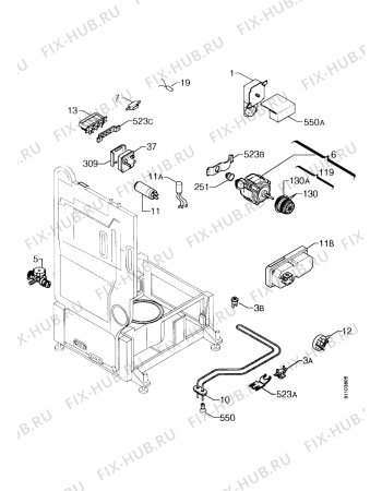 Взрыв-схема посудомоечной машины Kuppersbusch IG643.3W - Схема узла Electrical equipment