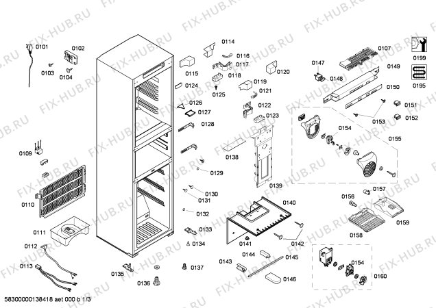 Схема №1 KKF22986TI с изображением Модуль управления для холодильной камеры Bosch 00673944