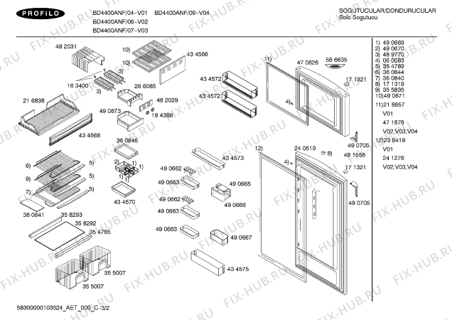 Схема №1 BD4602ANFE с изображением Наклейка для холодильника Bosch 00586635