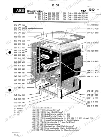 Взрыв-схема посудомоечной машины Aeg SL SGA WS - Схема узла Section2