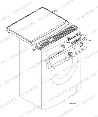 Взрыв-схема стиральной машины Privileg 00395278_21118 - Схема узла Command panel 037