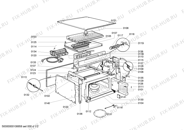 Схема №1 HB28D55 с изображением Соединительный кабель для плиты (духовки) Bosch 00488324