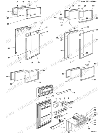 Взрыв-схема холодильника Ariston ETDFP3313TES (F010781) - Схема узла