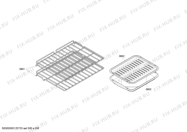 Взрыв-схема плиты (духовки) Bosch HBN3350UC - Схема узла 06