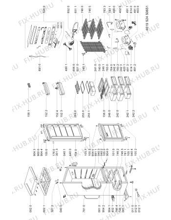 Схема №1 ARC 6200 с изображением Фиксатор для холодильной камеры Whirlpool 481241828642