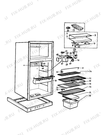 Взрыв-схема холодильника Electrolux RM2601 - Схема узла Internal parts