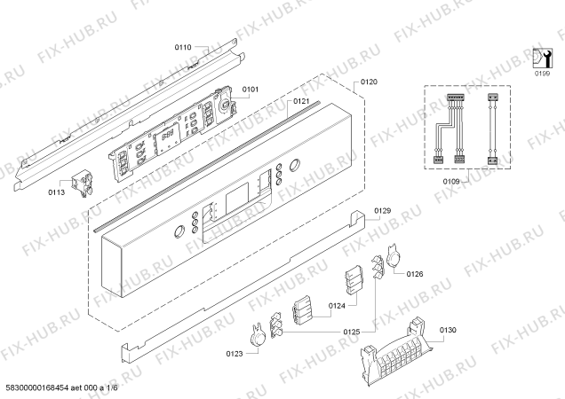 Схема №2 SMI86N55DE, Exklusiv made in Germany; Active Water Eco² с изображением Силовой модуль запрограммированный для электропосудомоечной машины Bosch 00750232