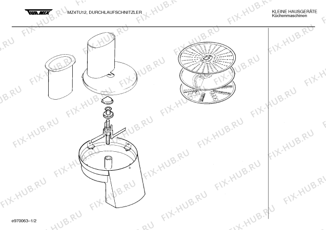 Взрыв-схема кухонного комбайна Turmix MZ4TU12 - Схема узла 02