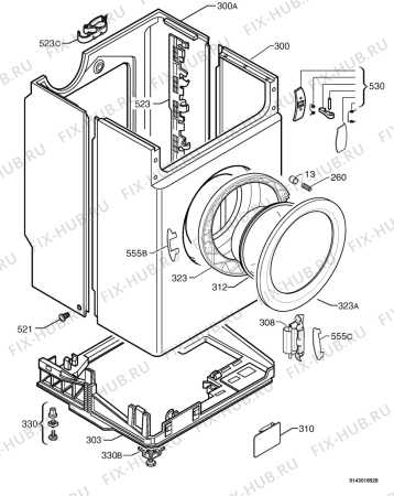 Взрыв-схема стиральной машины Aeg CLARA847 - Схема узла Housing 001