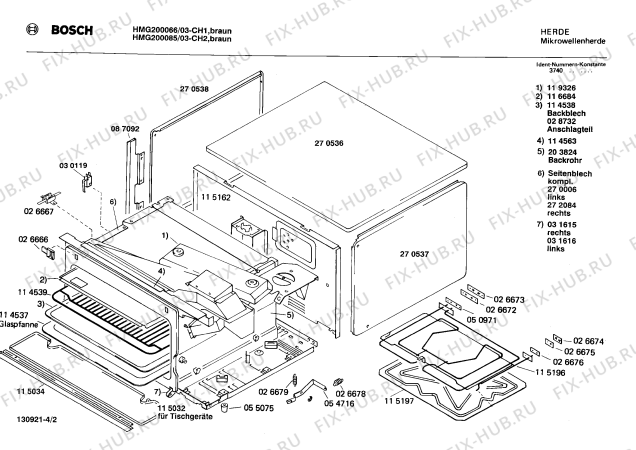 Схема №1 HMG200066 с изображением Рамка для свч печи Bosch 00087399