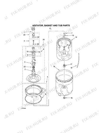 Схема №2 AWG849 3R LSQ 8533 JQ с изображением Контейнер для стиралки Whirlpool 481241818347