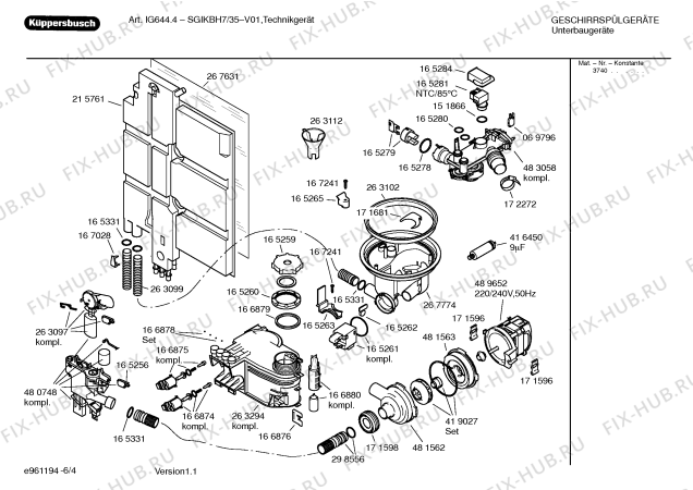 Схема №2 SGIKBN6 с изображением Краткая инструкция для посудомоечной машины Bosch 00592941