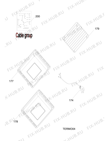 Схема №3 FH30XHA1TK (F087540) с изображением Панель для духового шкафа Indesit C00315791