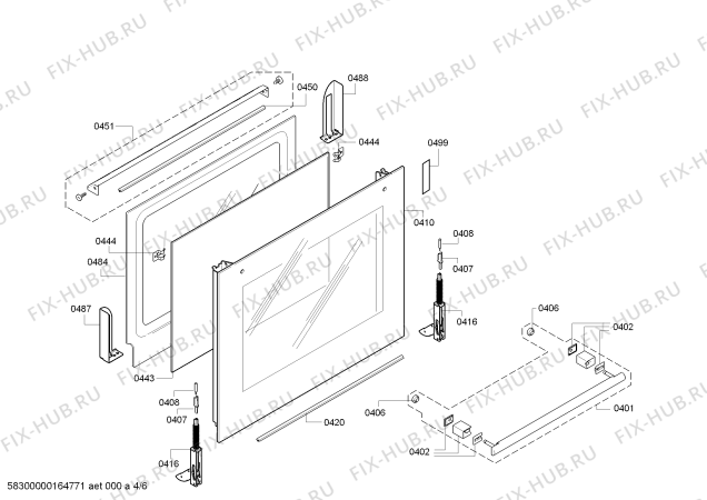 Взрыв-схема плиты (духовки) Bosch HBG78R750B Bosch - Схема узла 04