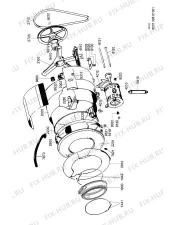 Схема №2 AWG 308 с изображением Тумблер для стиралки Whirlpool 481232818186
