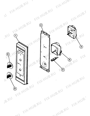 Взрыв-схема микроволновой печи Electrolux NF4033 - Схема узла Command panel 037