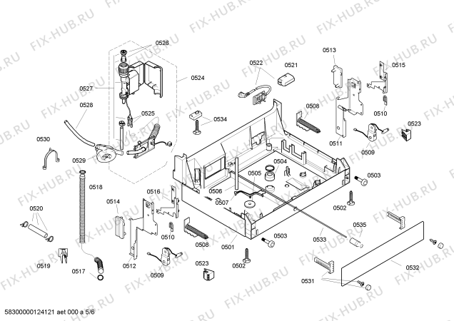 Схема №3 SGD45M08II с изображением Панель управления для посудомойки Bosch 00665636