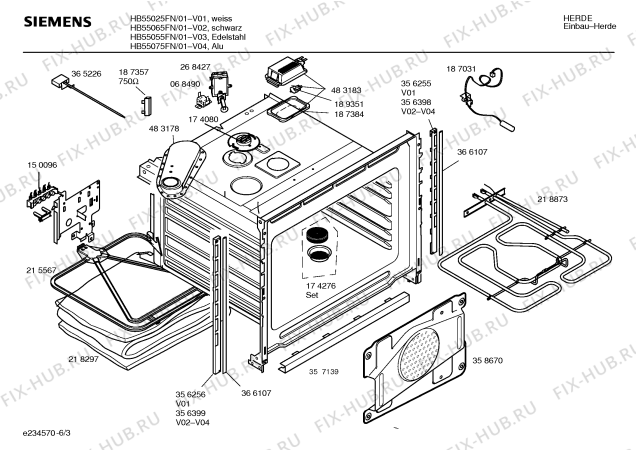 Схема №2 HB55055FN с изображением Инструкция по эксплуатации для плиты (духовки) Siemens 00585357