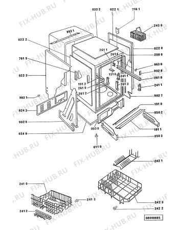 Схема №1 ADG 940 с изображением Диспенсер для посудомоечной машины Whirlpool 481990500482