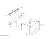 Схема №3 HB37AS560R Horno siemens.indep.multif.inox.e3 с изображением Передняя часть корпуса для плиты (духовки) Siemens 00675153