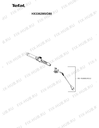 Схема №1 HX3362M0/D80 с изображением Провод для электрофена Tefal FS-9100019212