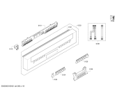 Схема №1 S41M53B9EU с изображением Передняя панель для посудомойки Bosch 00708584