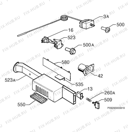 Взрыв-схема холодильника Zanussi ZD29/8R-00 - Схема узла Diffusor