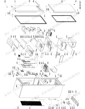 Схема №1 BSNF 9752 W с изображением Дверца для холодильника Whirlpool 481010848915