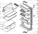 Схема №1 RF2436 (F006023) с изображением Всякое для холодильника Indesit C00129343