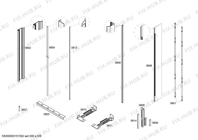 Схема №4 RF413700 с изображением Корзина для заморозки для холодильника Bosch 00662118