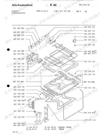 Взрыв-схема плиты (духовки) Aeg COMP.9908B GB - Схема узла Section5
