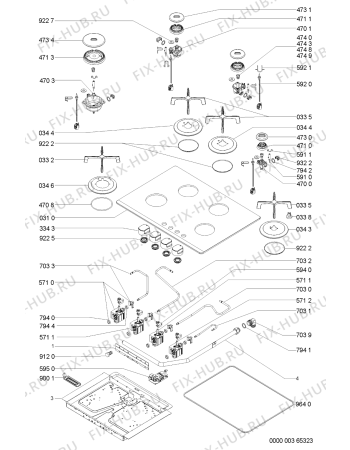 Схема №1 AKT 464/NB с изображением Затычка для электропечи Whirlpool 481244039603