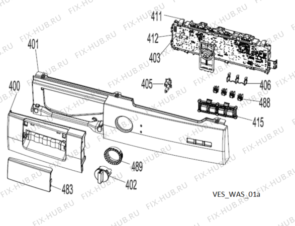 Схема №1 LOS 7011 с изображением Покрытие для стиральной машины Whirlpool 482000097695