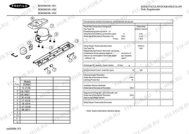 Схема №1 BD6750 с изображением Инструкция по эксплуатации для холодильника Bosch 00585895