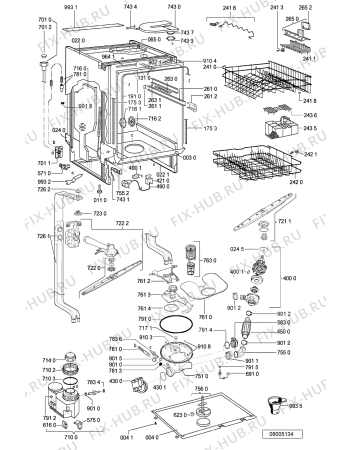 Схема №1 ADG 8730 IX с изображением Панель для посудомоечной машины Whirlpool 481245372881