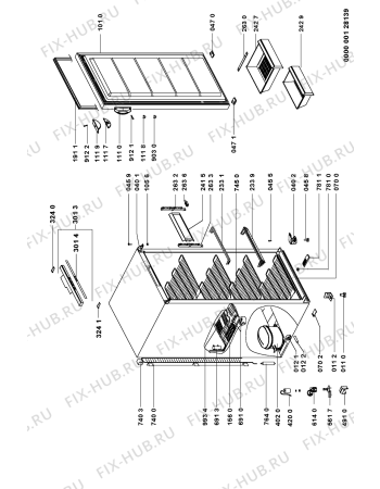 Схема №1 AFG 3260/H с изображением Вноска для холодильника Whirlpool 481946078912