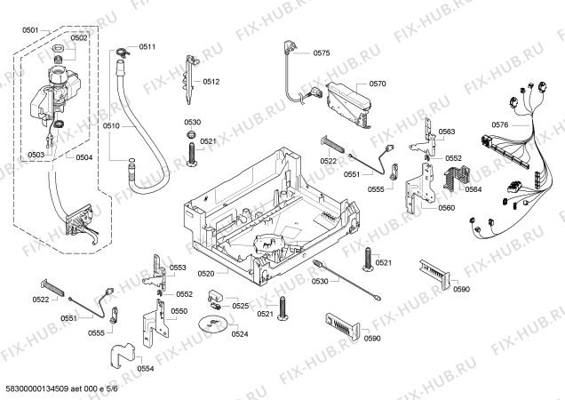 Схема №2 SMD86M04DE с изображением Набор кнопок для посудомойки Bosch 00614142