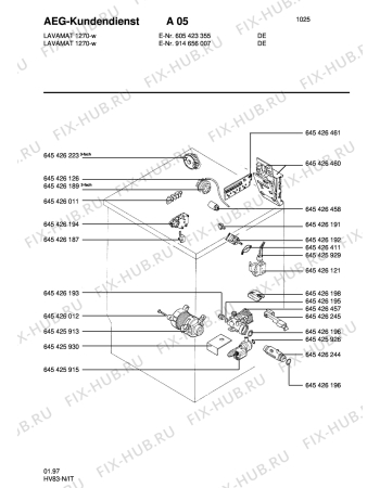 Схема №2 LAV1270 10A с изображением Запчасть для стиралки Aeg 8996454264582