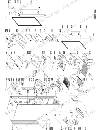 Схема №1 KGN 4282 A2+ PT с изображением Дверь для холодильника Whirlpool 481010578936