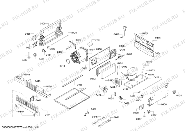 Схема №2 RW414301 Gaggenau с изображением Силовой модуль для холодильника Bosch 00795707