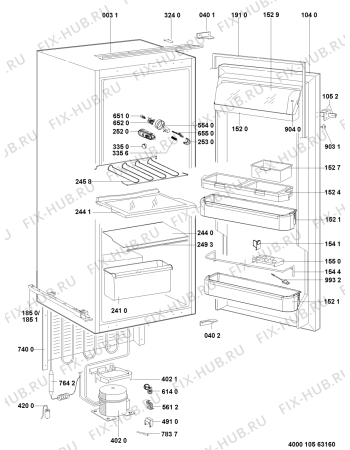 Схема №1 CAV121A (F091235) с изображением Наставление для холодильной камеры Indesit C00346557