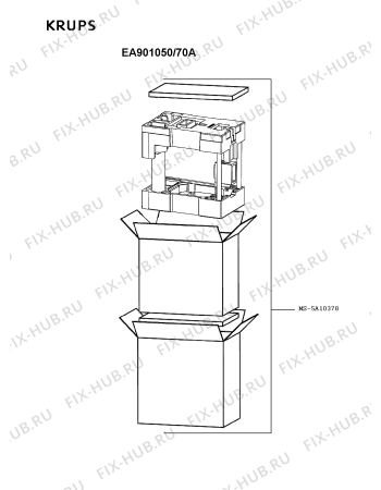 Взрыв-схема кофеварки (кофемашины) Krups EA901050/70A - Схема узла MP005006.2P7