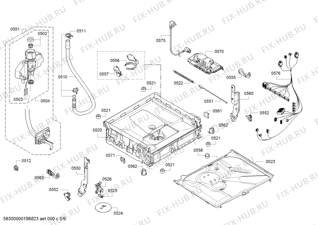 Схема №4 SKS62E22EU, SilencePlus с изображением Кабель для посудомойки Bosch 12008227