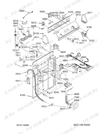 Схема №5 NTW5800TQ0 с изображением Декоративная панель Whirlpool 480110100192