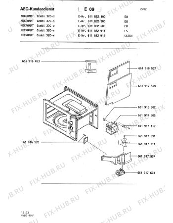 Взрыв-схема микроволновой печи Aeg MC COMBI 32 C-D/EURO - Схема узла Section4