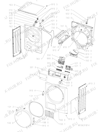 Схема №2 TRWP 9811 с изображением Блок управления для стиралки Whirlpool 481010637018